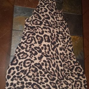 SHEIN Cheetah Print Tie Back Dress